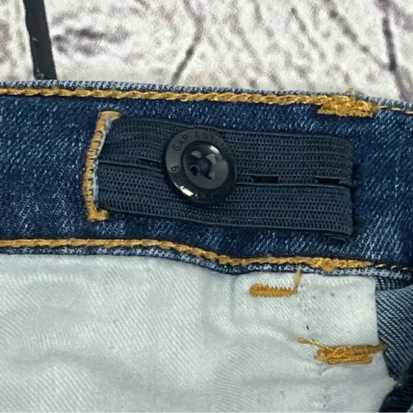 GAP Stretch Straight Distressed Denim Blue Jeans Size 16 Husky Boys EUC - Picture 11 of 15